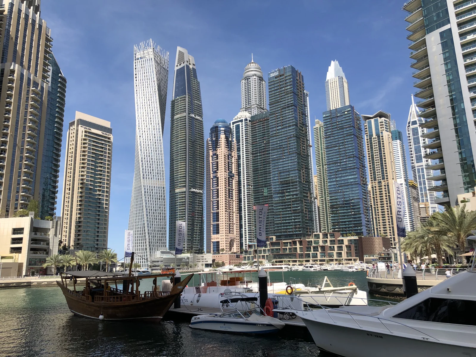 Dubai Marina, photographed in 2020